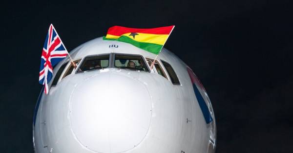 BRITISH AIRWAYS’ FIRST FLIGHT FROM LONDON GATWICK TOUCHES DOWN IN ACCRA