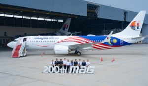 Malaysia Airlines Marks 200th Boeing Aircraft Delivery Milestone With Latest 737-8 Arrival