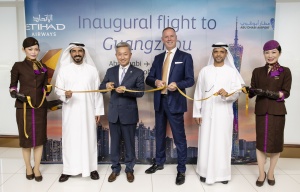 Etihad Airways launches inaugural flight to Guangzhou