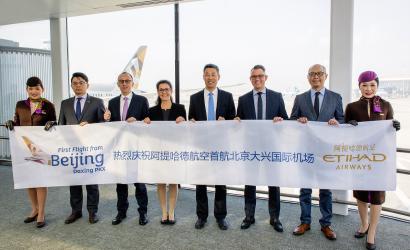 Etihad Airways successfully completes its inaugural flight to Beijing Daxing International Airport