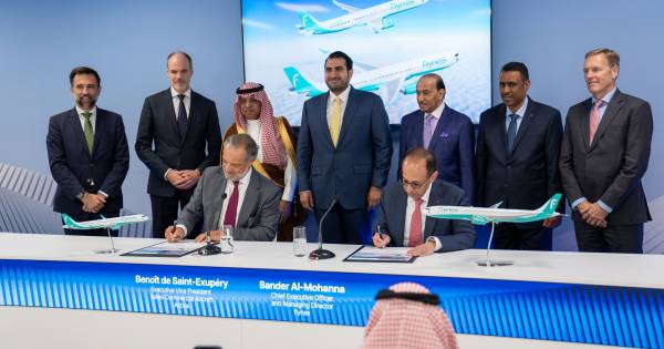 flynas Confirms the Purchase of 25 New Airbus Aircraft, Comprising 20 A321neo and Five Wide-Body A33