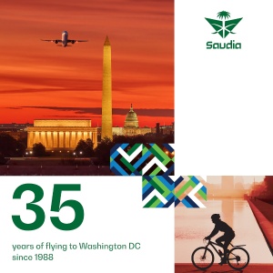 SAUDIA CELEBRATES 35 YEARS OF FLIGHTS BETWEEN THE KINGDOM AND WASHINGTON