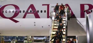 Qatar Airways welcome football fans on-board as the airline marks one week to go until the world cup