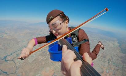 Etihad Airways did the impossible: a mid-air orchestra in skydiving stunt