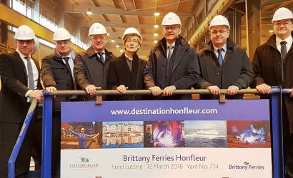 Brittany Ferries welcomes Honfleur steel cutting ceremony in Germany