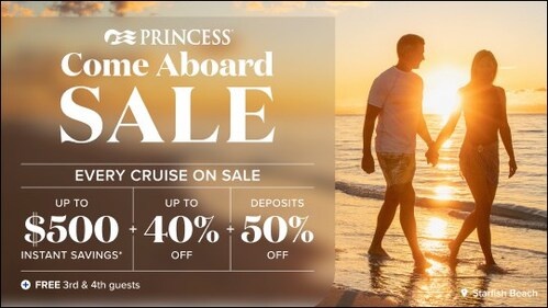 Princess Cruises Launches 2026 Wave Season “Come Aboard Sale”