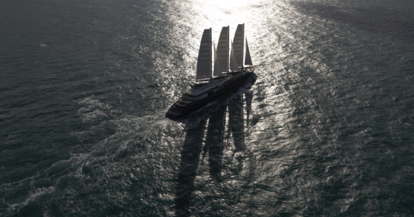 Orient Express Corinthian, the world’s largest sailing yacht was named on 29 April 2026