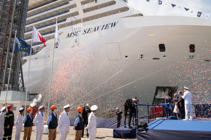 MSC Seaview delivered by Fincantieri in Italy