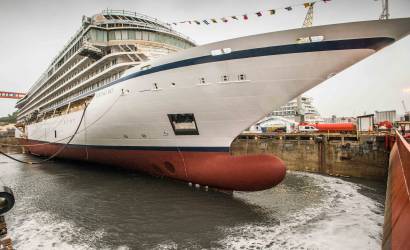Viking Sky floats out for first time