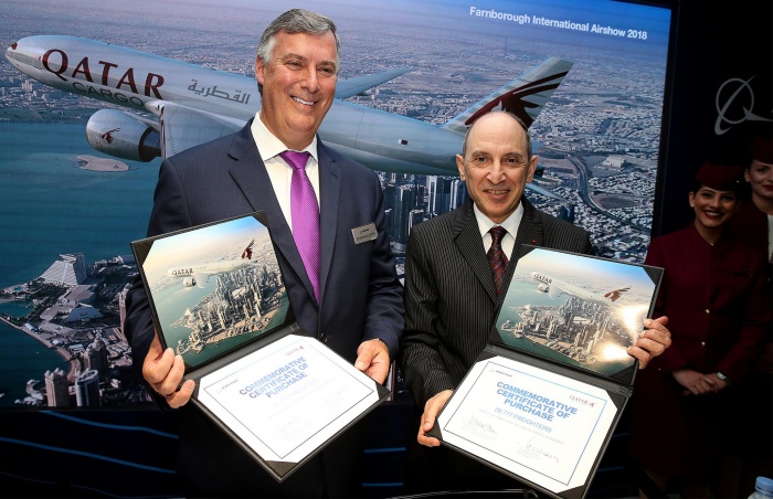 Farnborough 2018: Qatar Airways places US$1.7bn 777 Freighter order with Boeing