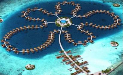 5 Lagoons floating islands project begins to take shape in the Maldives