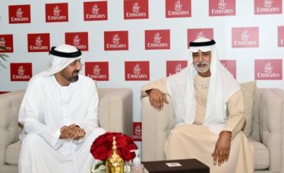 Emirates receives Sheikh Nahyan bin Mubarak Al Nahyan at ATM stand