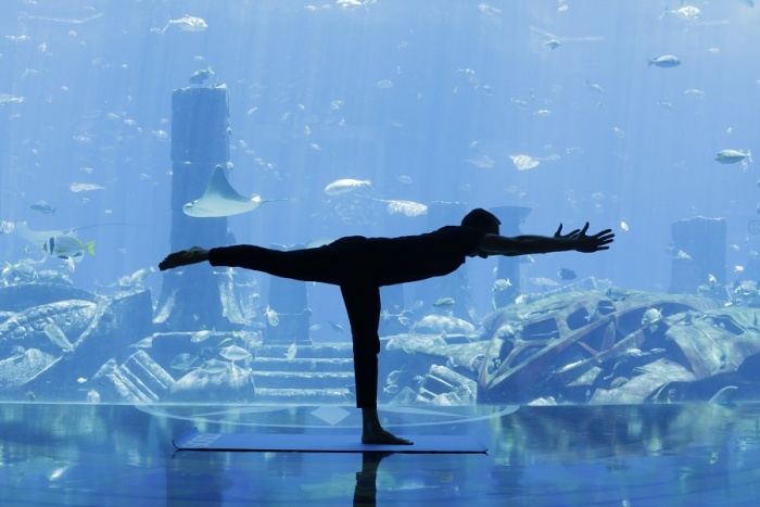 Underwater Yoga returns to Atlantis, the Palm