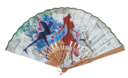 Vivienne Westwood design handcrafted fan to illustrate Hanover Square, home of the Mandarin Oriental