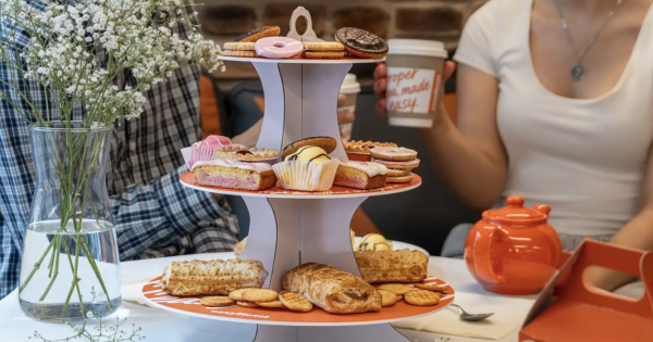 easyHotel reveals its first-ever afternoon tea, swapping scones for sausage rolls
