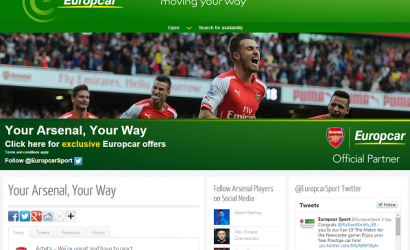 Europcar launches content hub to Arsenal fans