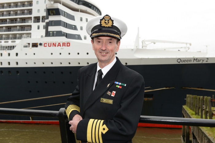 Cunard waves farewell to commodore Wells