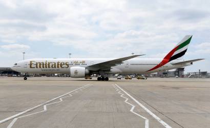 Emirates touches down at London Stansted for first time