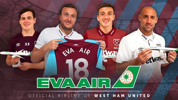 Eva Air partners with West Ham for upcoming Premier League season