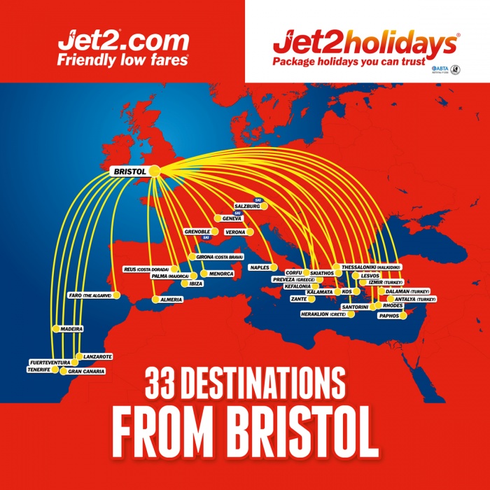 Jet2.com to launch Bristol base next spring