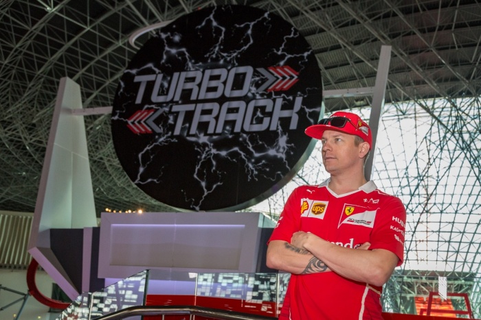 Räikkönen calls in at Ferrari World Abu Dhabi ahead of Formula 1 Grand Prix