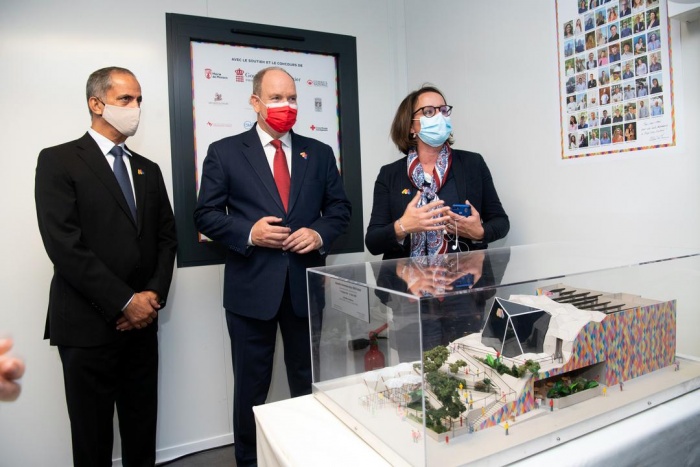 Prince Albert II of Monaco lands at Expo 2020