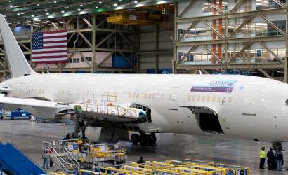 First Qatar Airways Dreamliner on the production line