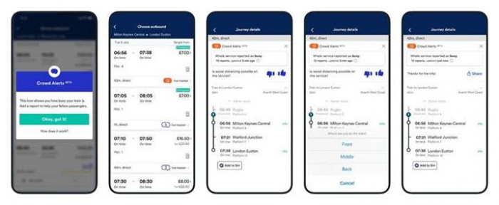 Trainline launches social distancing function to UK travellers