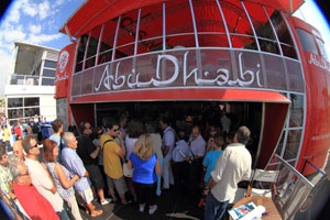 Vistors queue to sample Abu Dhabi’s Hospitality