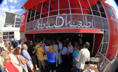 Vistors queue to sample Abu Dhabi’s Hospitality
