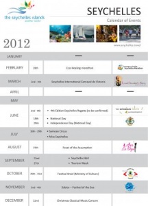Seychelles moves on its calendar of events for 2012