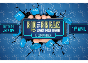 Jet2holidays has announced that its enormously popular ‘Bid for a Break’ campaign will return