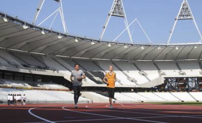 Olympic Stadium track used for first time