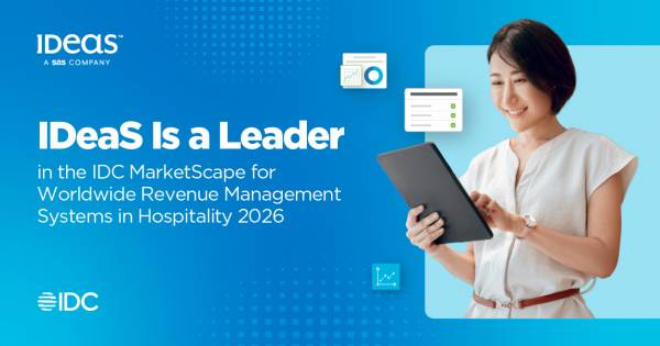 IDeaS Named a Leader in Inaugural IDC MarketScape for Hospitality Revenue Management Systems