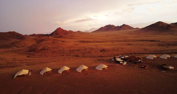Storm Watching in Style at Namibia’s Desert Hills Glamping Camp