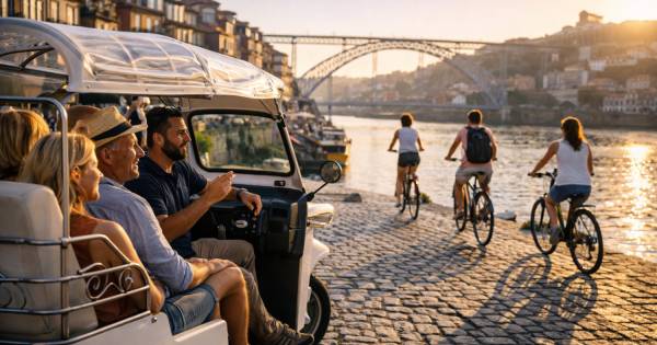 Urban Mobility Tourism in Porto: Tuk Tuks, Bike Rentals &amp; City Exploration