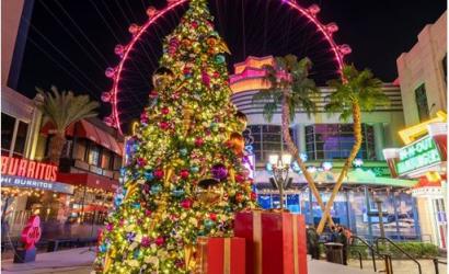 Las Vegas opens the holiday season with brand-new winter wonderland displays