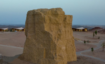 Red Sea Global unveils 5G tower made to blend in with rocky environment
