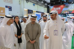 Sheikh AbdulAziz Bin Humaid Al Nuaimi visits Ajman Tourism Platform at Arabian Travel Market
