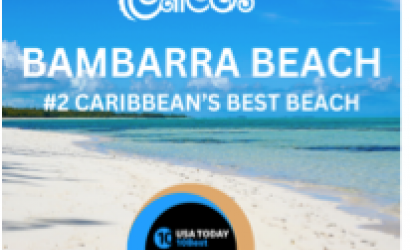 USA Today’s 10Best Readers’ Choice – Best Caribbean Beaches  “#2 Bambarra Beach”