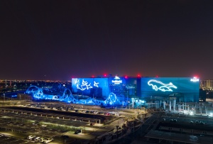 SeaWorld® Yas Island, Abu Dhabi lights the capital up in blue in celebration of its official opening