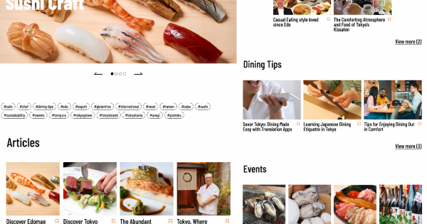 Tokyo Metropolitan Government Launches “GO TOKYO Gourmet” Website to Showcase Tokyo’s Diverse Food
