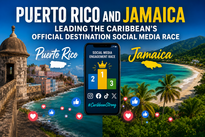 Puerto Rico and Jamaica leading the Caribbean’s official destination social media race