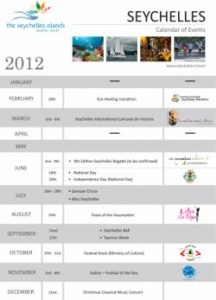 Seychelles produces tourism events calendar
