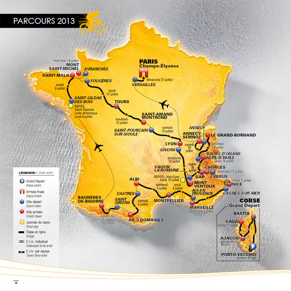 Tour De France 2021 Route Map - Tour De France 2021 Stages Schedule
